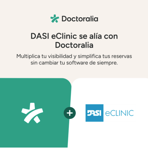 Dasi eClinic se alía con Doctoralia para conectar la gestión de la clínica con la reserva de citas online.